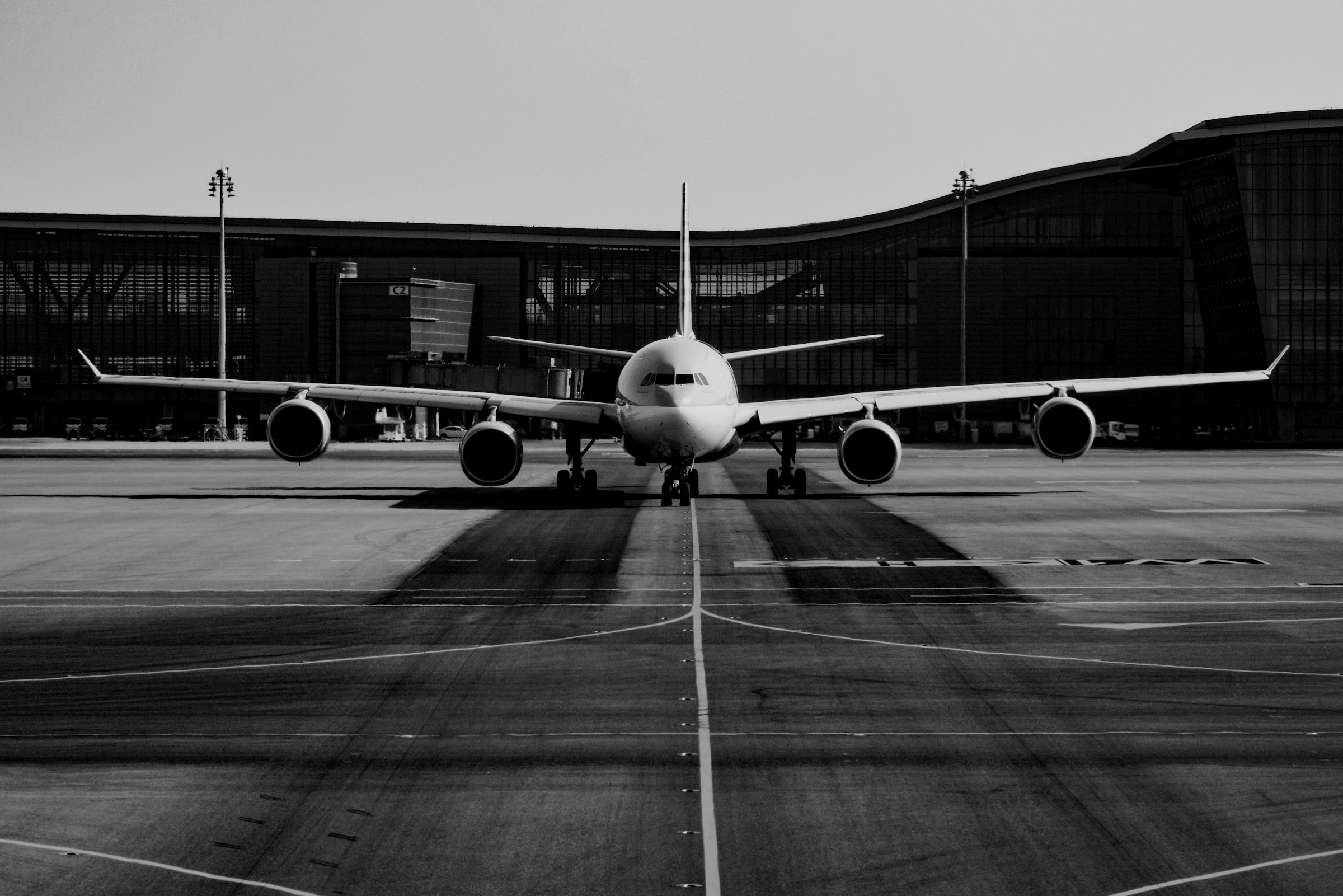 Aircraft at an airport gate